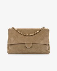 City Stroll Quilted Suede Chain Shoulder Bag