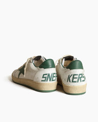 White Nappa Leather Sneakers with Star and Heel Tab