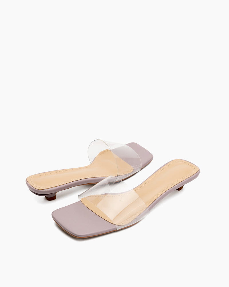 Squared PVC Transparent Sandals