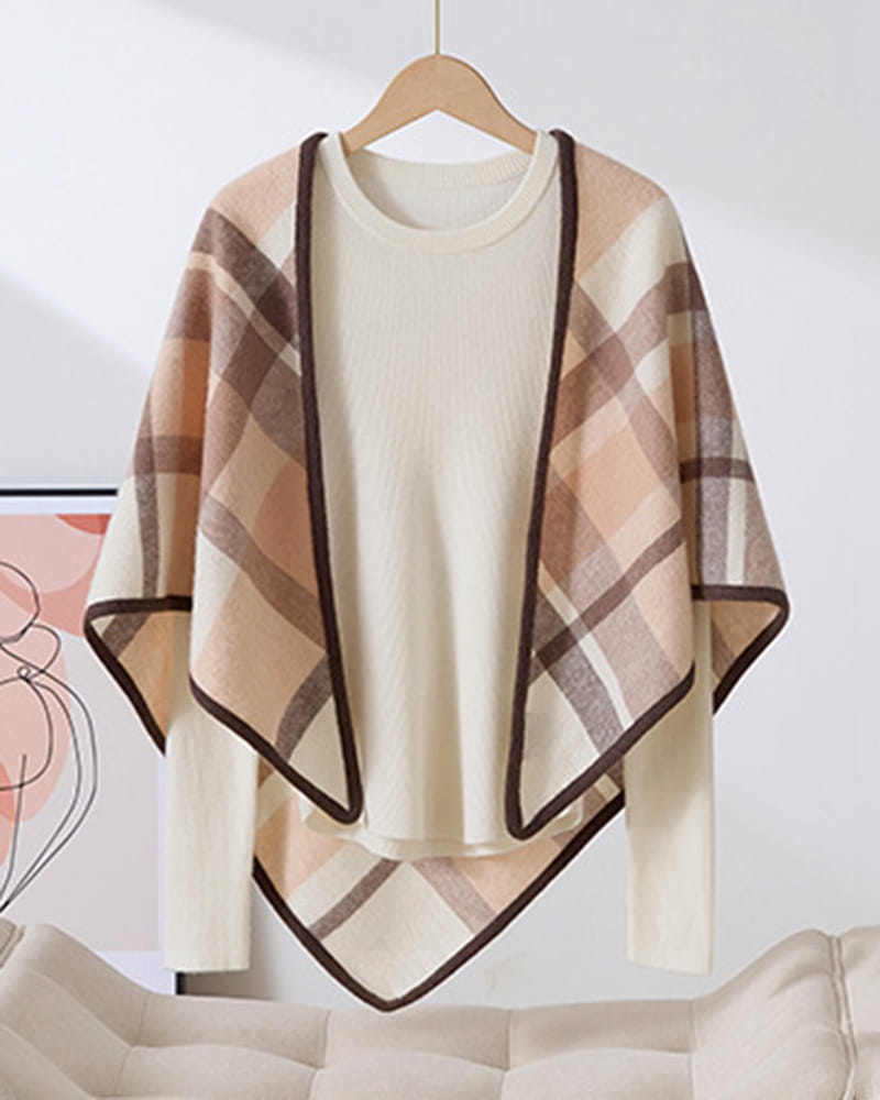 Cozy-Winter-Plaid-Wool-Triangle-Neck-Scarf-11