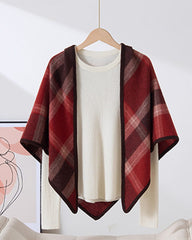 Cozy-Winter-Plaid-Wool-Triangle-Neck-Scarf-1