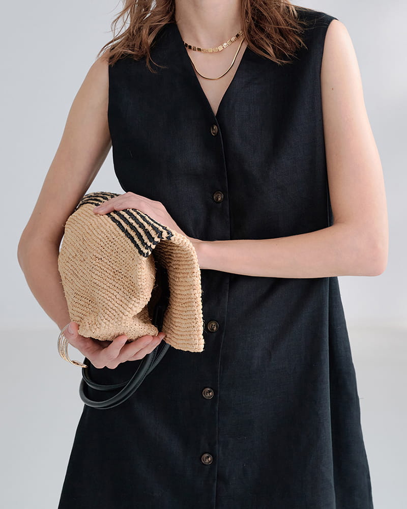Summer-Office-Casual-Sleeveless-Linen-Shirt-Dress-5