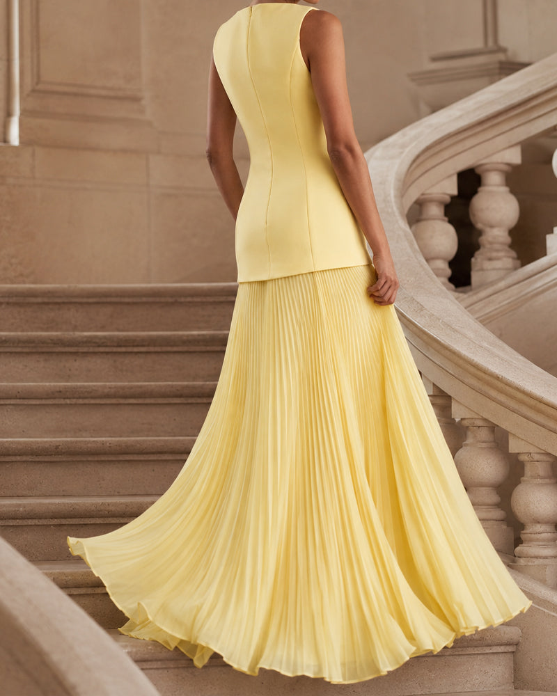 Sunlit-Soirée-Pleated-Boat-Neck-Maxi-Gown-25