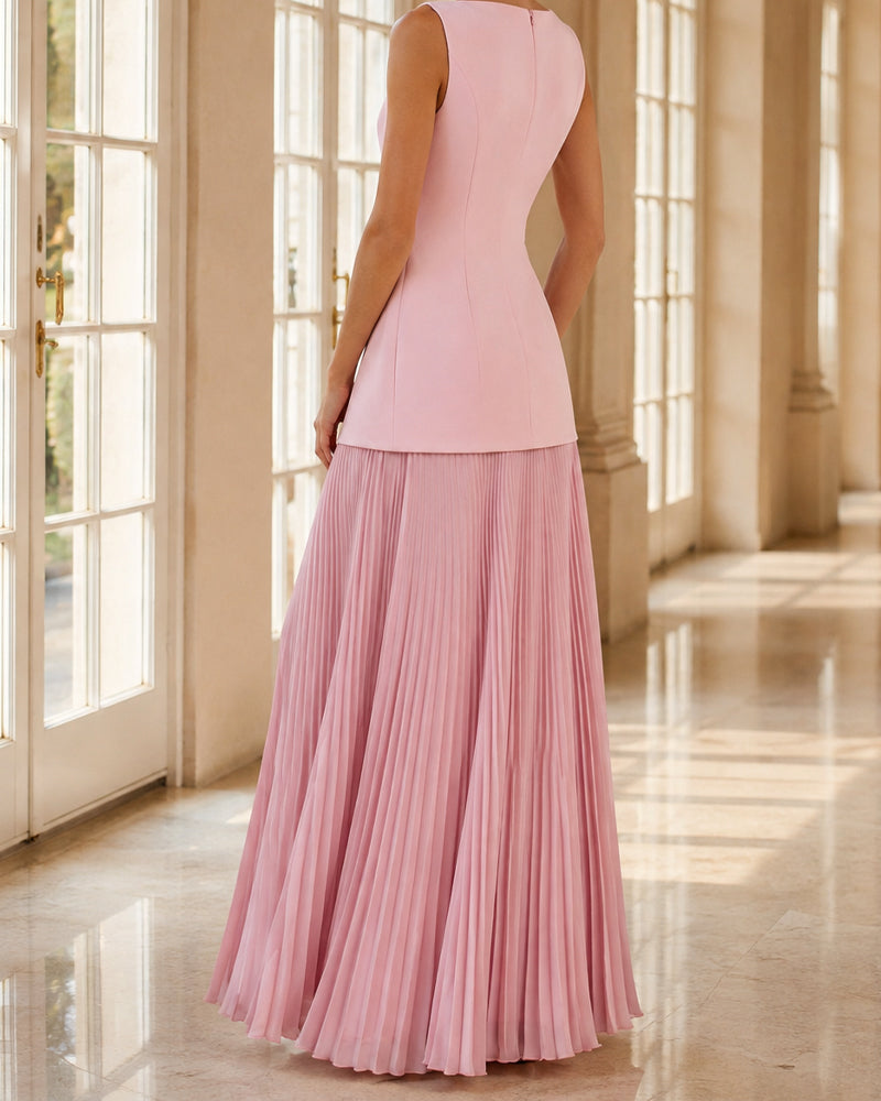Sunlit-Soirée-Pleated-Boat-Neck-Maxi-Gown-18