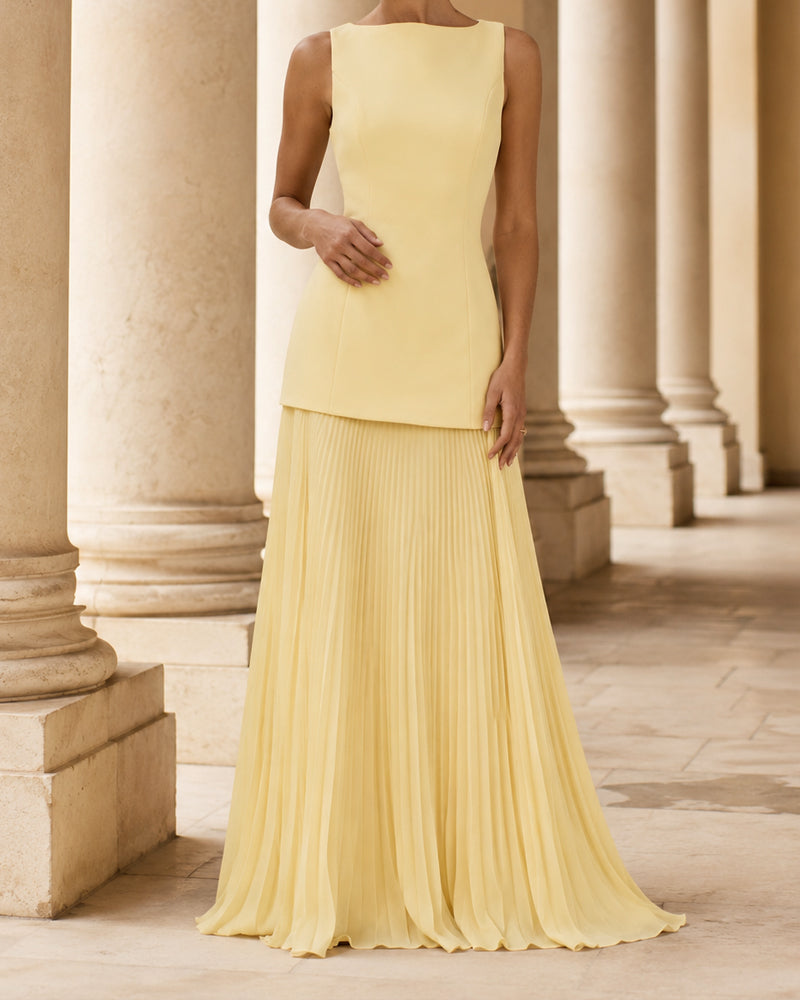 Sunlit-Soirée-Pleated-Boat-Neck-Maxi-Gown-23
