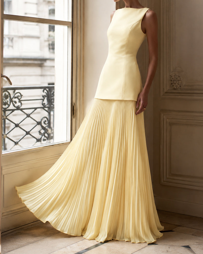 Sunlit-Soirée-Pleated-Boat-Neck-Maxi-Gown-20