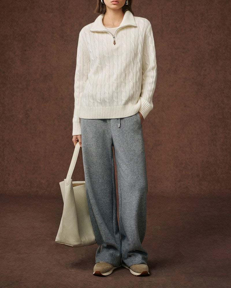 Chalet-Cashmere-Cable-Knit-Quarter-Zip-Pullover-Sweater-12