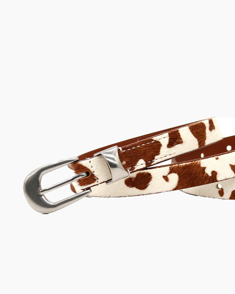 Ranch-Cow-Print-Slim-Buckle-Belt-2