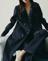 Office-Belted-Denim-Trench-Coat-With-Contrast-Stitching-3