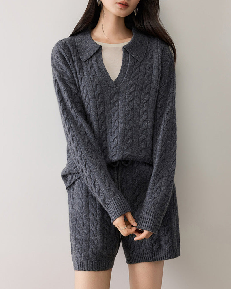 Resort-Wool-And-Cashmere-Knit-Shirt-And-Shorts-Set-5