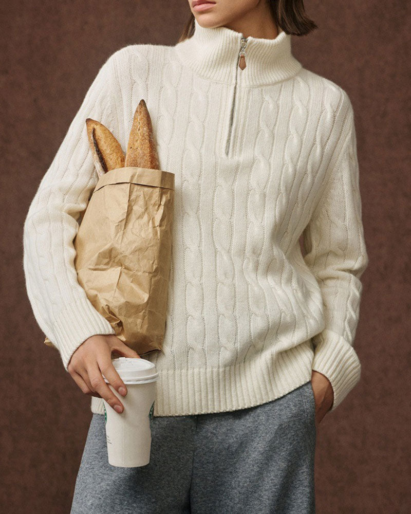 Chalet-Cashmere-Cable-Knit-Quarter-Zip-Pullover-Sweater-15