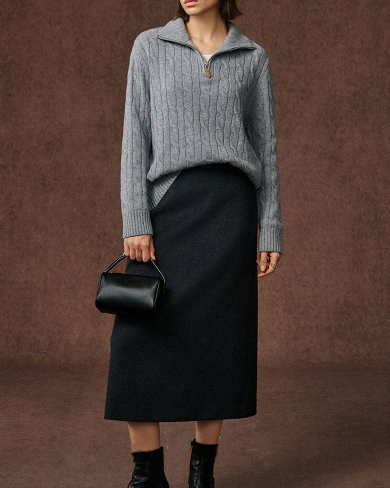 Chalet-Cashmere-Cable-Knit-Quarter-Zip-Pullover-Sweater-9