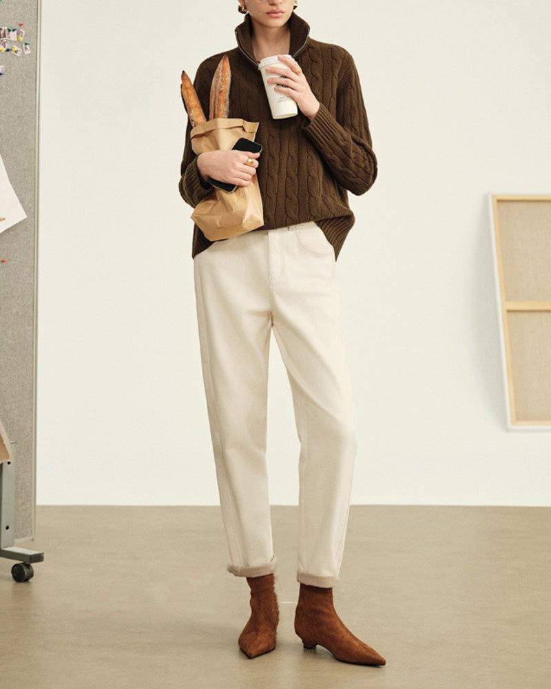 Chalet-Cashmere-Cable-Knit-Quarter-Zip-Pullover-Sweater-3