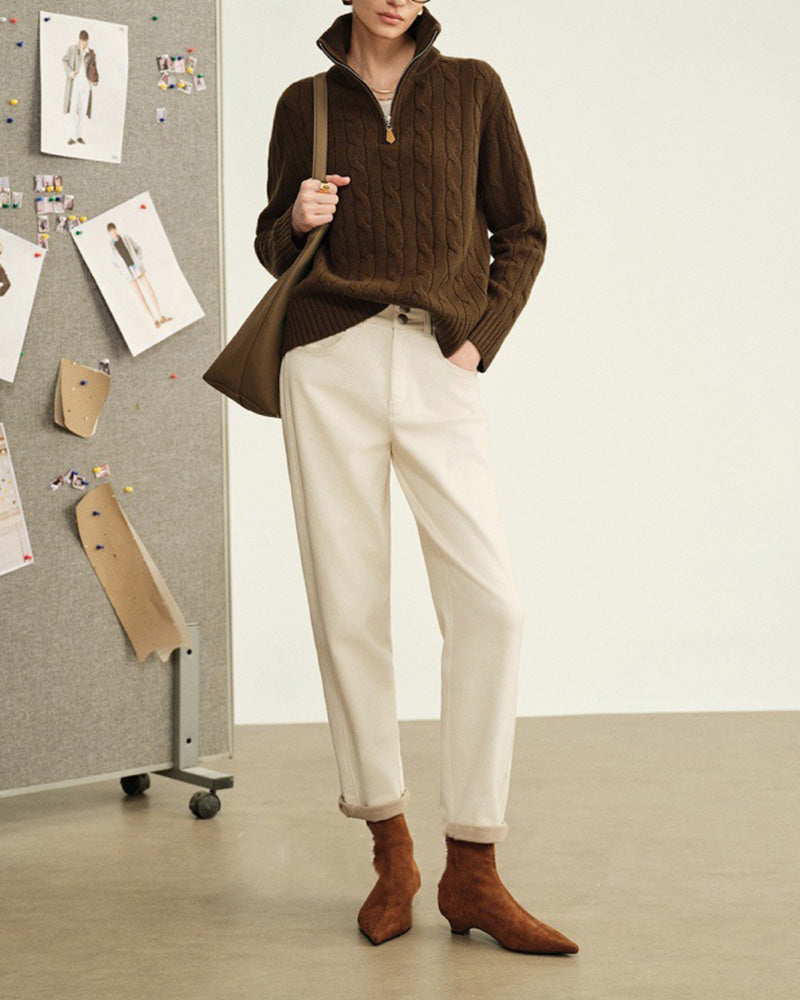 Chalet-Cashmere-Cable-Knit-Quarter-Zip-Pullover-Sweater-1