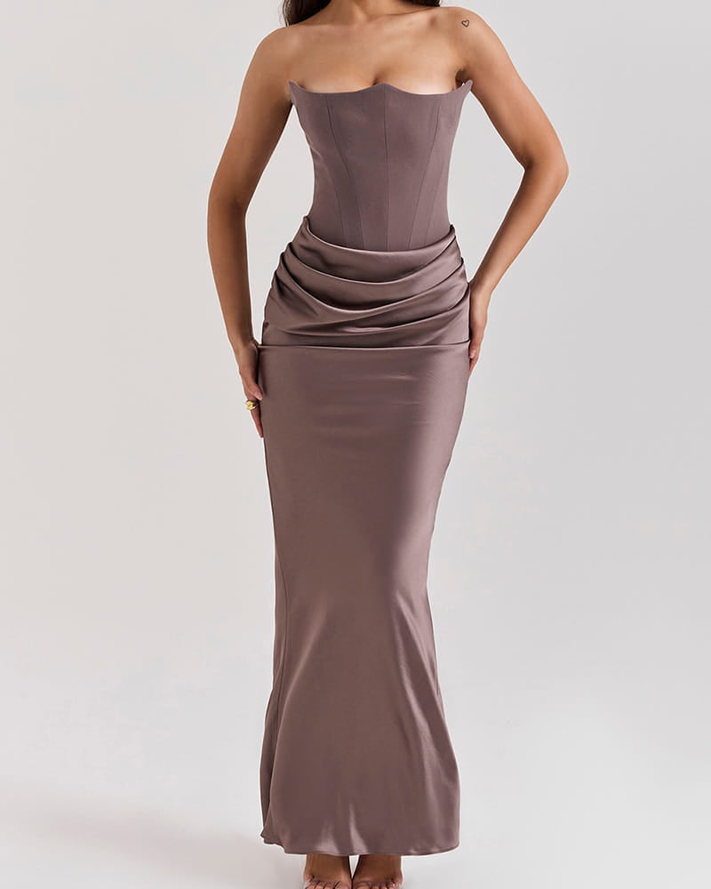 Garden-Soir¨¦e-Ivory-Strapless-Corset-Midi-Dress-21