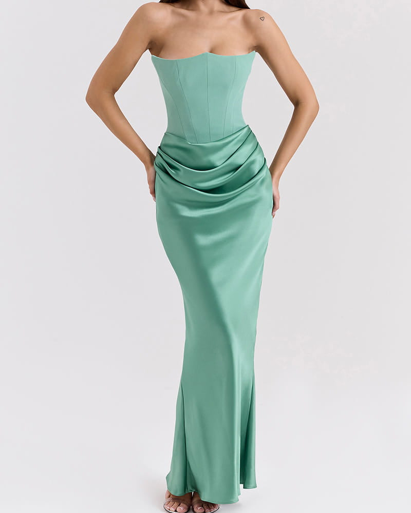 Garden-Soir¨¦e-Ivory-Strapless-Corset-Midi-Dress-12