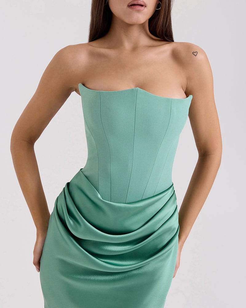Garden-Soir¨¦e-Ivory-Strapless-Corset-Midi-Dress-13