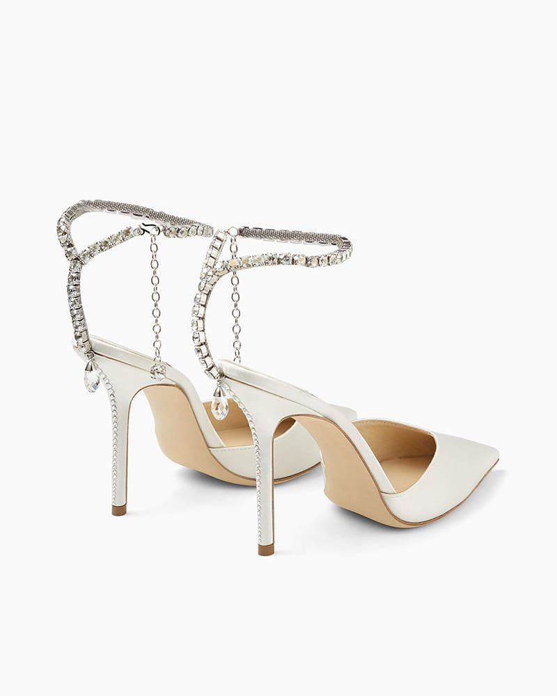 Glamorous-Evening-Crystal-Ankle-Strap-Satin-Heels-Wedding shoes