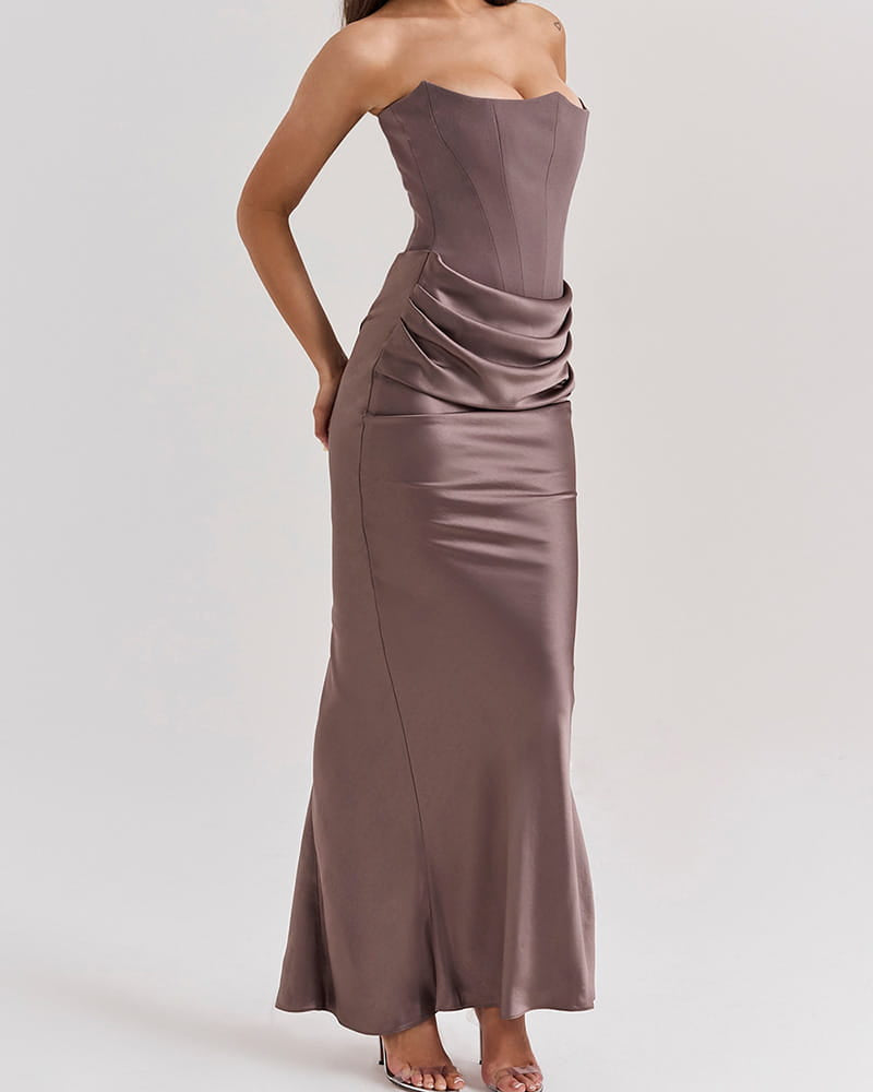 Garden-Soir¨¦e-Ivory-Strapless-Corset-Midi-Dress-18