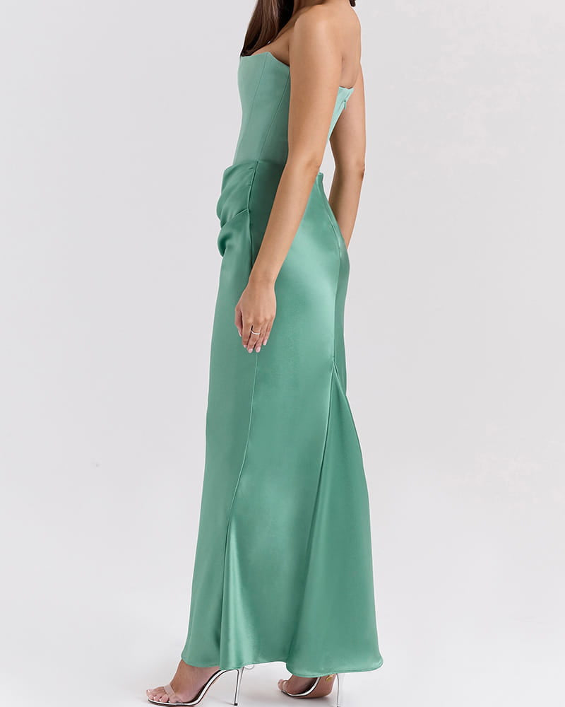 Garden-Soir¨¦e-Ivory-Strapless-Corset-Midi-Dress-9