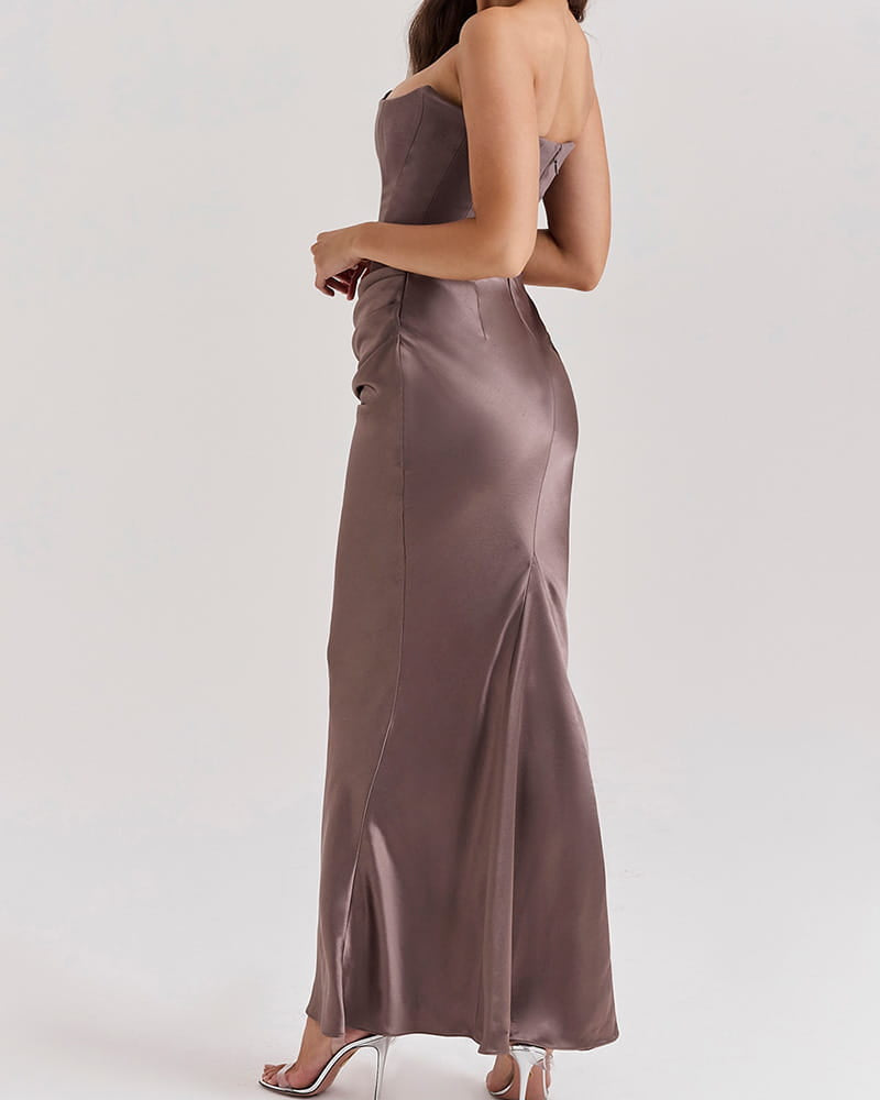 Garden-Soir¨¦e-Ivory-Strapless-Corset-Midi-Dress-16