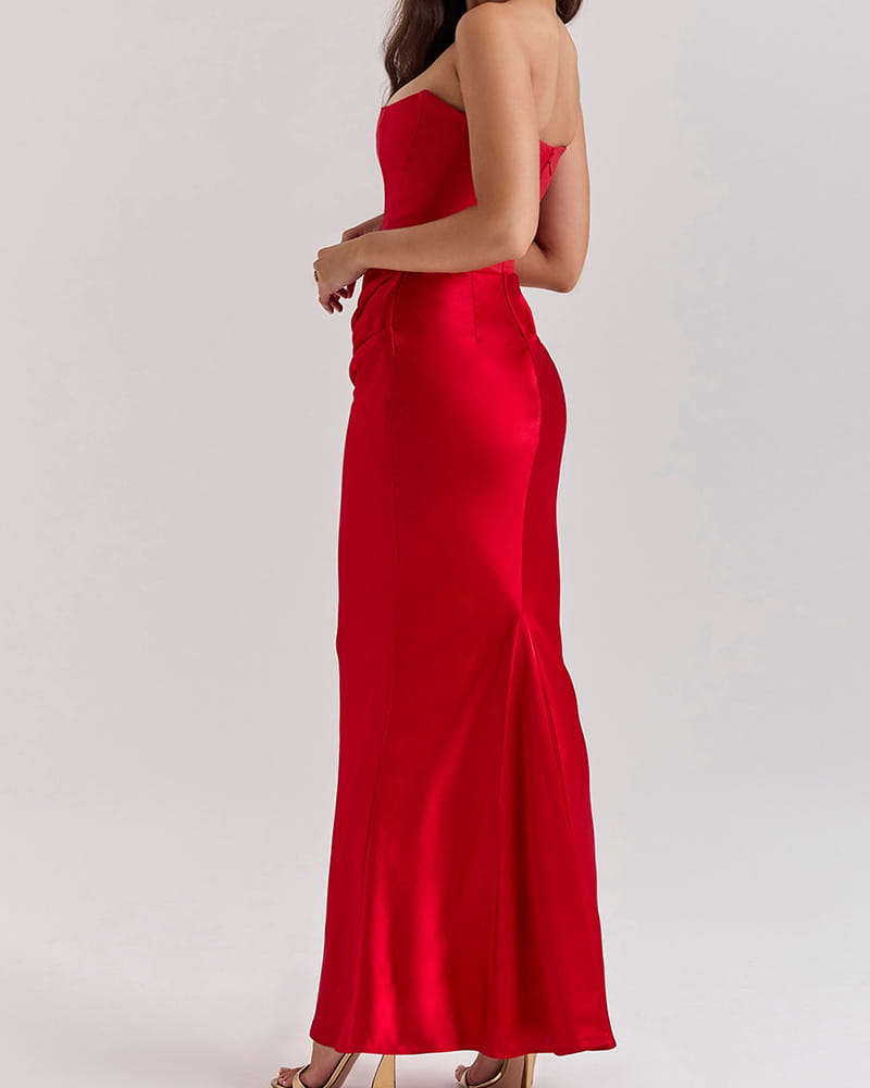 Garden-Soir¨¦e-Ivory-Strapless-Corset-Midi-Dress-23
