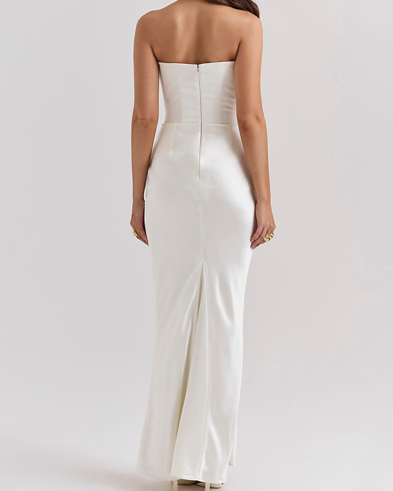 Garden-Soir¨¦e-Ivory-Strapless-Corset-Midi-Dress-33