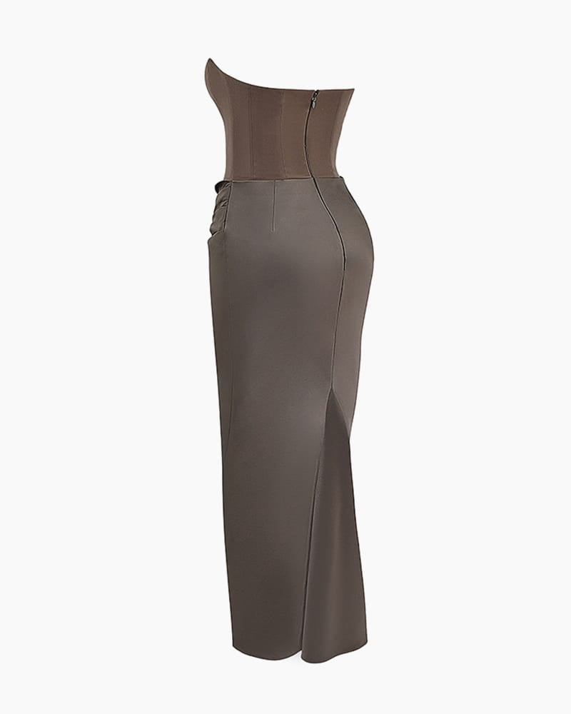 Garden-Soir¨¦e-Ivory-Strapless-Corset-Midi-Dress-15