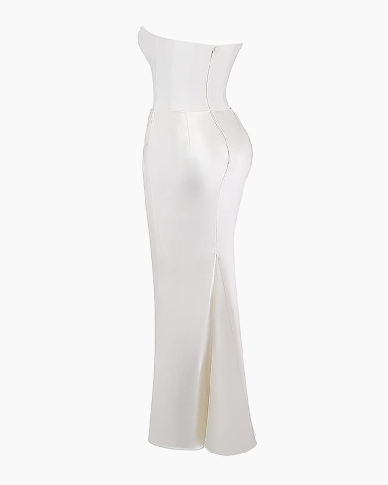 Garden-Soir¨¦e-Ivory-Strapless-Corset-Midi-Dress-36