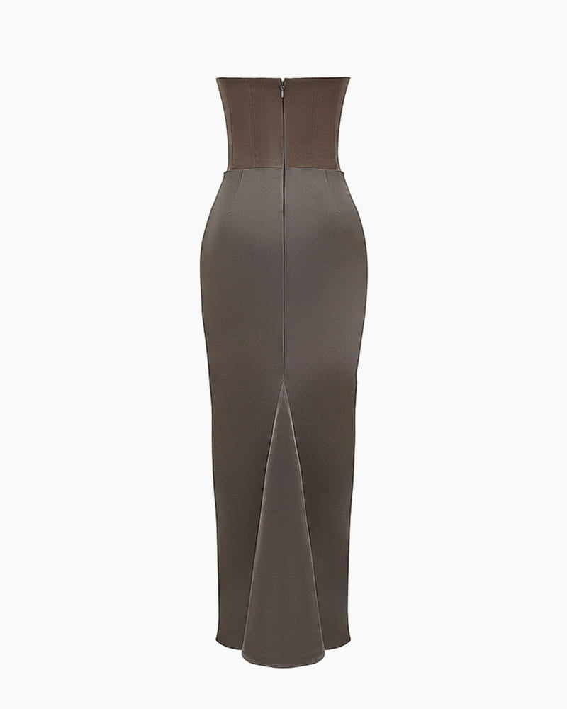 Garden-Soir¨¦e-Ivory-Strapless-Corset-Midi-Dress-14