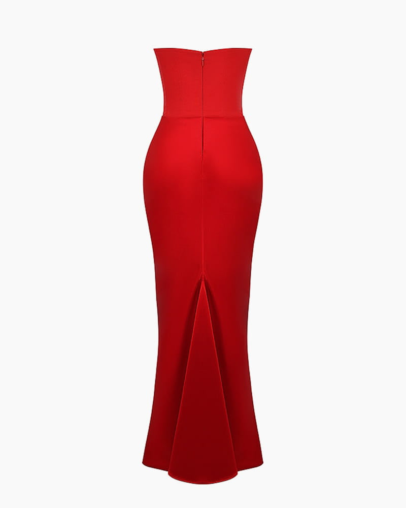 Garden-Soir¨¦e-Ivory-Strapless-Corset-Midi-Dress-24