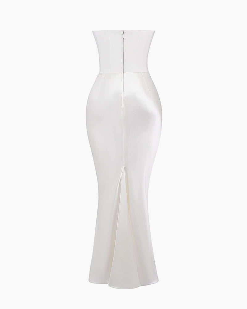Garden-Soir¨¦e-Ivory-Strapless-Corset-Midi-Dress-35