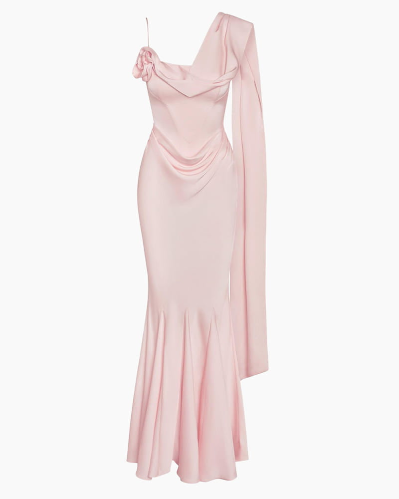Romantic-Evening-Ruffled-Satin-Mermaid-Dress-10