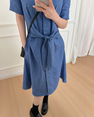 Summer-Office-Casual-Belted-Shirt-Dress-3