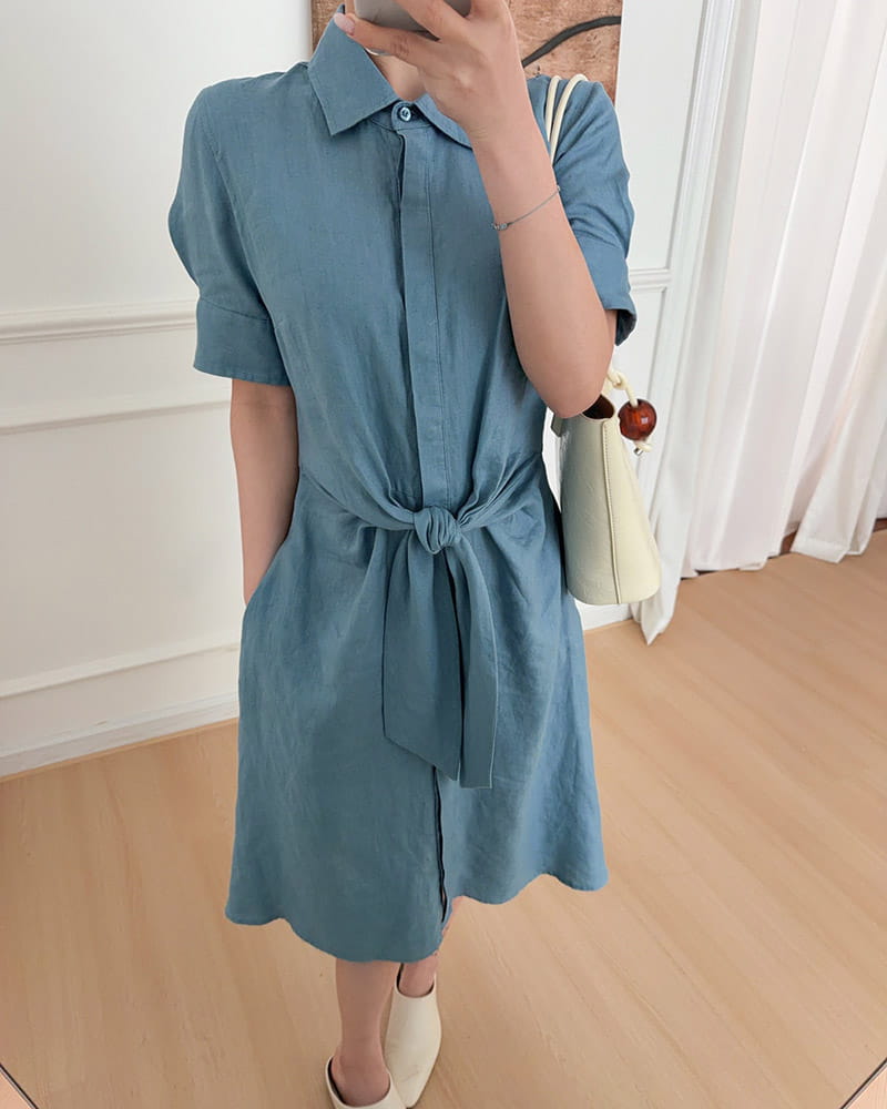 Summer-Office-Casual-Belted-Shirt-Dress-2