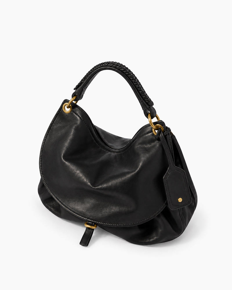 Black-Faux-Leather-Everyday-Slouchy-Hobo-Shoulder-Bag-4