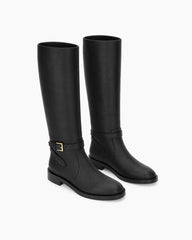 City-Stroll-Camel-Leather-Knee-High-Buckle-Boots-4