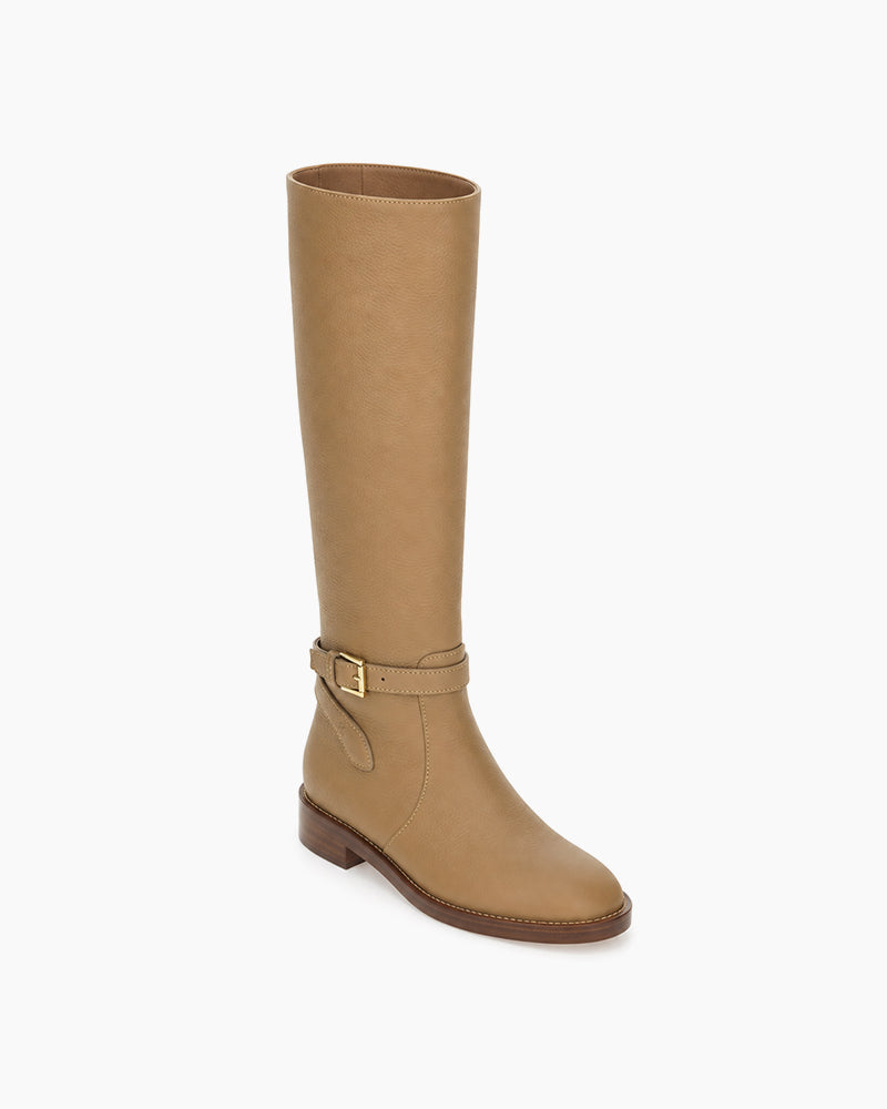City-Stroll-Camel-Leather-Knee-High-Buckle-Boots-10