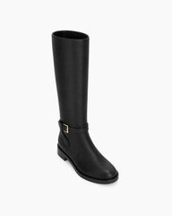 City-Stroll-Camel-Leather-Knee-High-Buckle-Boots-5