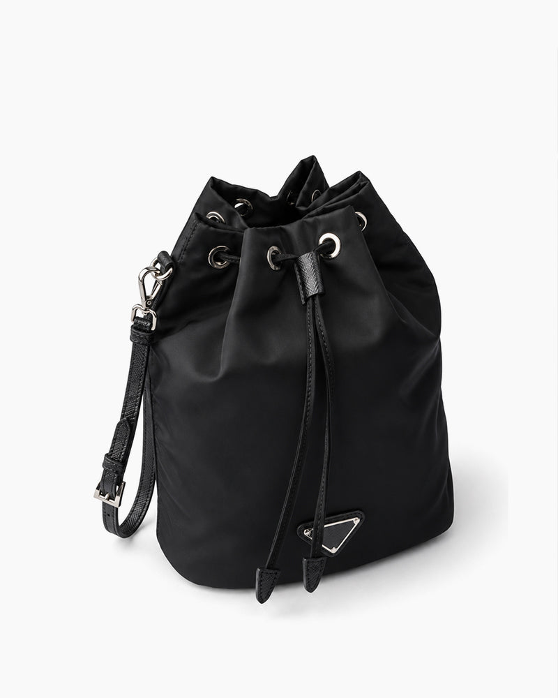 Black-Leather-Everyday-Drawstring-Bucket-Bag-3