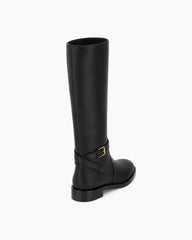 City-Stroll-Camel-Leather-Knee-High-Buckle-Boots-3