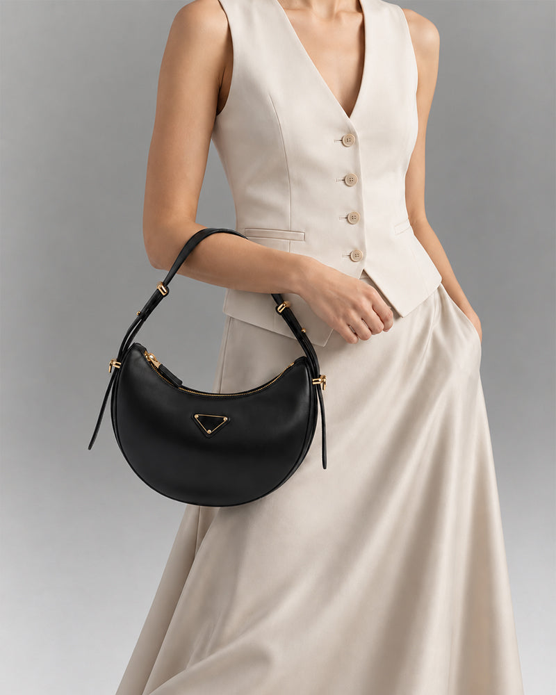Black-Leather-Everyday-Crescent-Shoulder-Bag-2