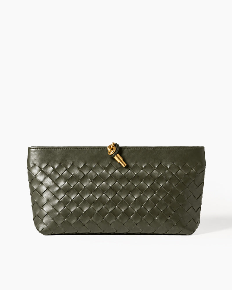 Black-Woven-Leather-Everyday-Zip-Clutch-12
