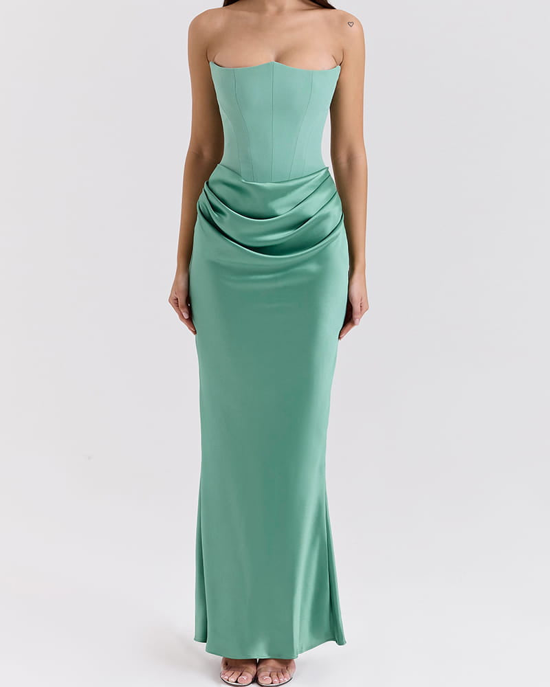 Garden-Soir¨¦e-Ivory-Strapless-Corset-Midi-Dress-11