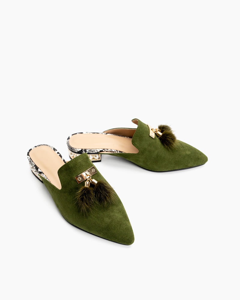 Flat Tassel Mules