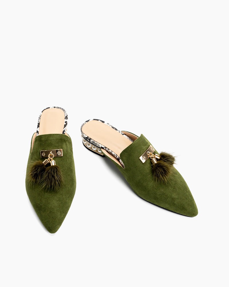 Flat Tassel Mules