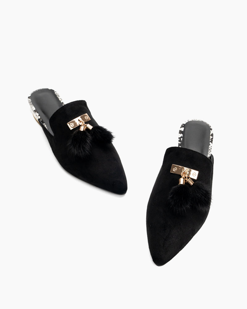 Flat Tassel Mules