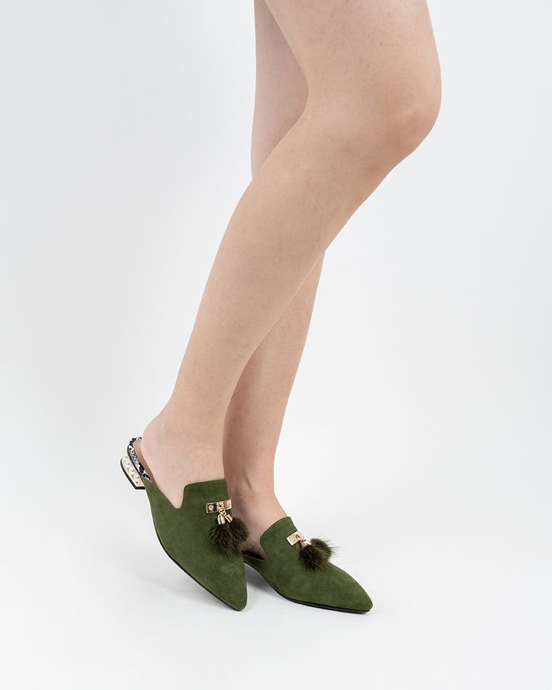 Flat Tassel Mules