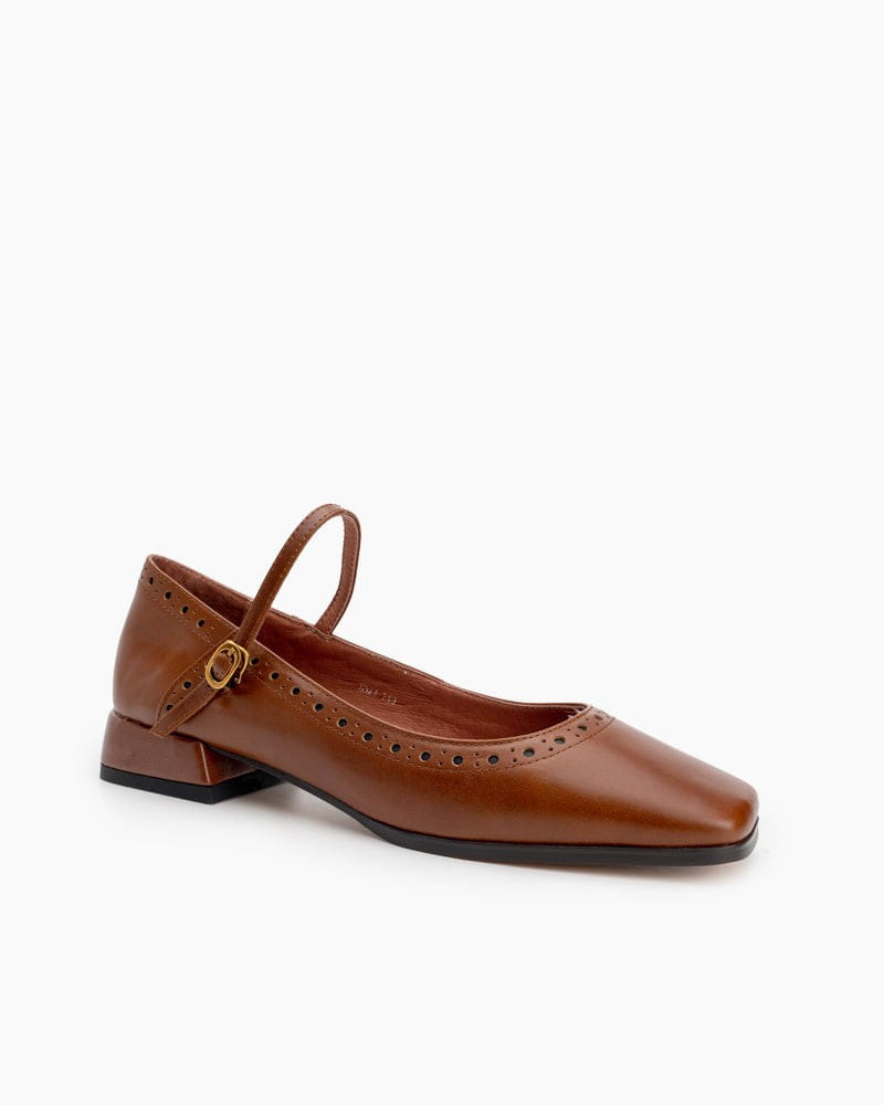 Mary Janes Square Toe Chunky Heeled Pumps