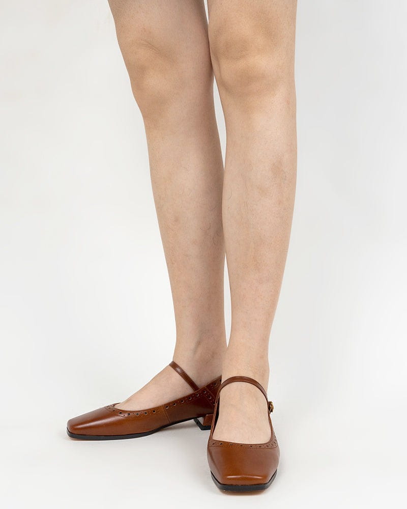 Mary Janes Square Toe Chunky Heeled Pumps